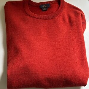 Brooks Brothers Stretch Rust Merino Wool Blend  Crewneck Sweater Size L